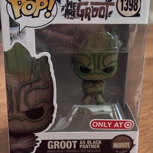 Funko Pop, We are Groot, Target Exclusive, 1398,Black Panther In box